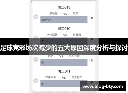 足球竞彩场次减少的五大原因深度分析与探讨 足球竞彩场次减少的五大原因深度分析与探讨