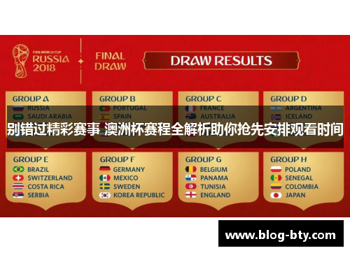 别错过精彩赛事 澳洲杯赛程全解析助你抢先安排观看时间